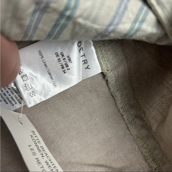 Poetry Womens 100% Linen Blazer Oversized Lagenlook Cotton Lined UK 6 US 2 - Picture 5 of 8